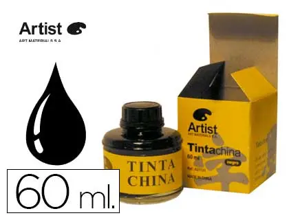 Imagen TINTA CHINA ARTIST  60 ML NEGRA