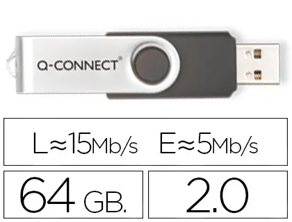 Imagen MEMORIA USB Q-CONNECT 64GB
