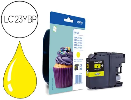 Imagen Ink-jet brother lc123y mfc-j4410dw/4510 dw amarillo 600 pag.