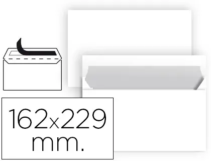 Imagen SOBRE C-5 162x229 BLANCO 25 UND.