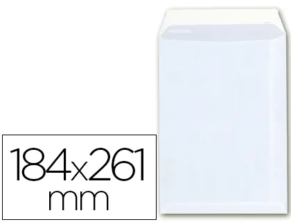 Imagen SOBRE BOLSA A-6 OFFSET BLANCO 100G 184X261 CON SIL