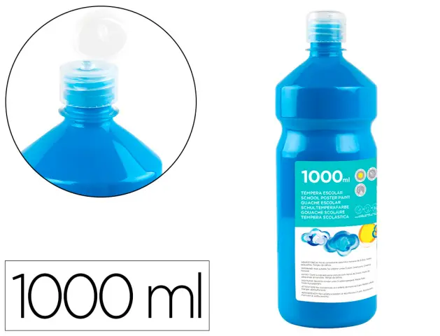 Imagen TEMPERA LIQUIDA LIDERPAPEL 1000 ML AZUL