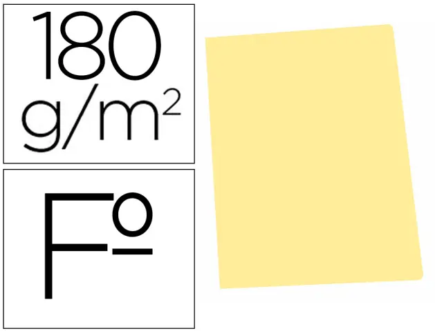 Imagen SUBCARPETA CARTULINA GIO  F AMARILLO P/50 UND