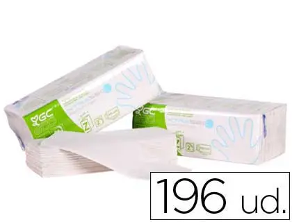 Imagen Toalla de papel mano engarzada ecologica xtrasec 20x23 cm 2 capas paquete con 196 unidades.