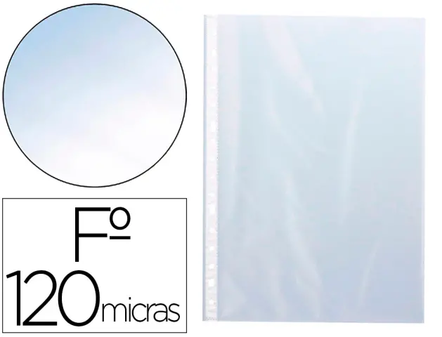 Imagen FUNDA MULTITALADRO Q-CONNECT FOLIO 120 MC CRISTAL