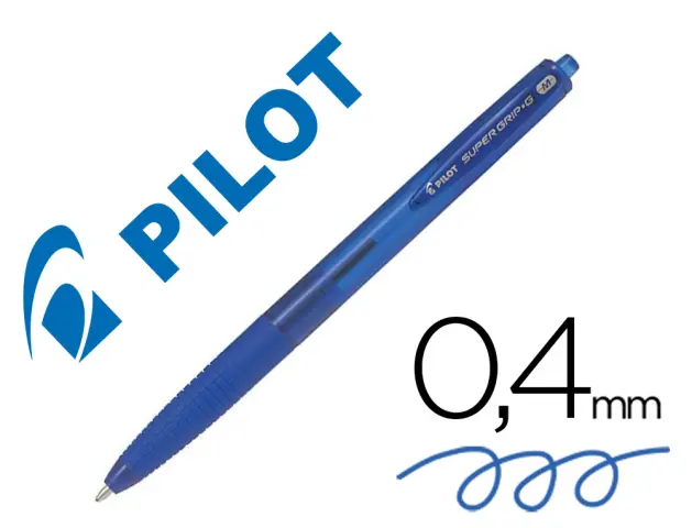 Imagen Boligrafo pilot supergrip g azul retractil