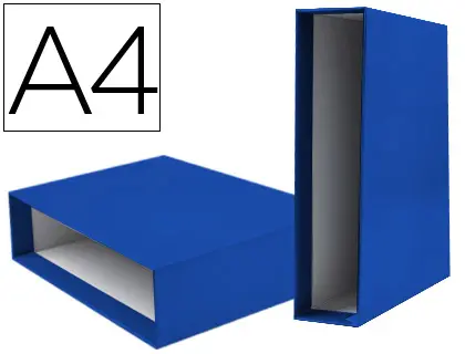 Imagen CAJA ARCHIVADOR DE PALANCA CARTON DIN A-4 AZUL