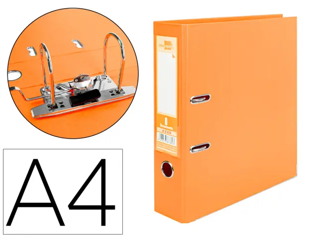 Imagen ARCHIVADOR A4 LIDERPAPEL NARANJA 75 MM