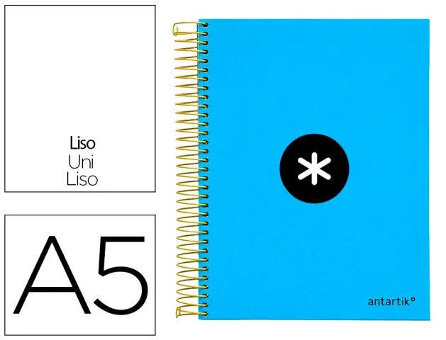 Imagen CUADERNO ESPIRAL A5 MICRO ANTARTK 120H 100G LISO