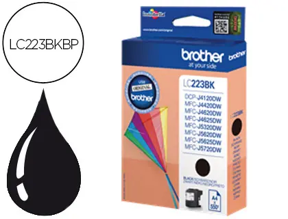 Imagen Ink-jet brother lc223cbp negro dcp4120dw mfcj4420dw mfcj4620dw mfcj5320dw 550 pag.