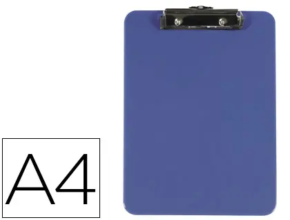 Imagen Portanotas q-connect plastico din a4 azul 3 mm
