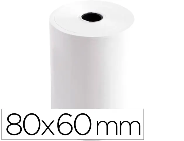 Imagen Rollo sumadora termico 80 mm ancho x 60 mm diametro sin bisfenol a.10 unid.