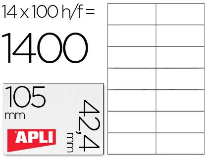 Imagen ETIQUETA ADHESIVA APLI 105X52.4