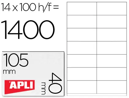 Imagen ETIQUETAS ADHESIVA APLI 105X40