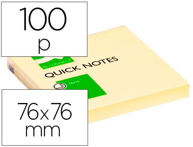 Imagen Bloc de notas adhesivas quita y pon 76x76 mm con 100 hojas