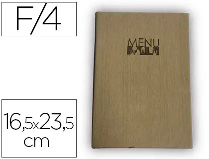 Imagen Porta menus liderpapel pu 16,5 x 23,5 cm con 4 fundas
