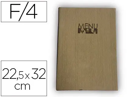 Imagen Porta menus liderpapel pu 22,5 x 32 cm con 4 fundas