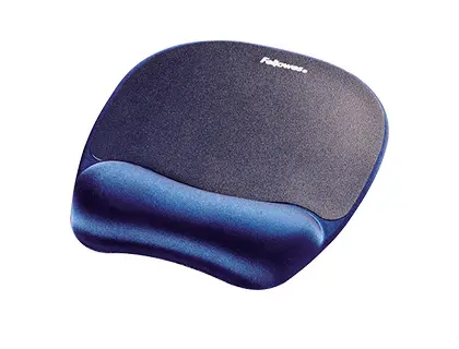 Imagen Alfombrilla para raton fellowes con reposamuecas de espuma memory foam azul 230x196x20 mm