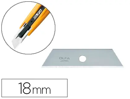 Imagen Repuesto cuchilla cuter olfa ancho 18 mm para cuter sk-4 blister de 5 unidades