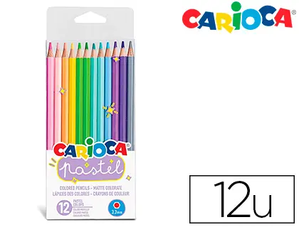 Imagen Lapices carioca pastel blister de 12 colores surtidos