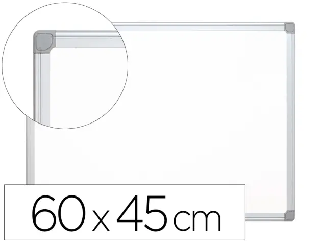 Imagen Pizarra blanca q-connect lacada magnetica marco aluminio 60x45 cm