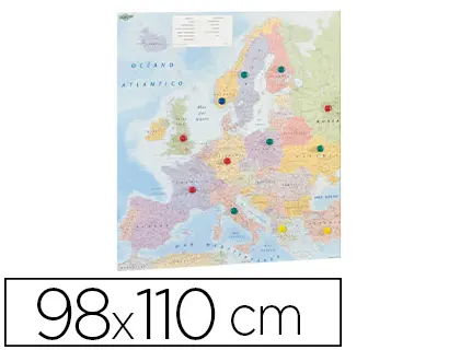 Imagen Mapa mural faibo europa plastificado enrollado 110x98 cm