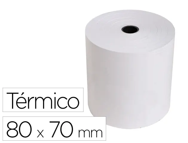 Imagen Rollo sumadora exacompta termico 80 mm x 80 mm 55 g/m2 sin bisfenol a 6 unid.