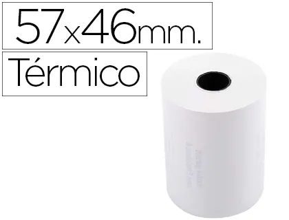 Imagen Rollo sumadora exacompta termico 57 mm x 46 mm 55 g/m2 sin bisfenol a 10 unid.