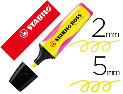 Imagen Rotulador stabilo boss splash grip fluorescente 75/24 amarillo