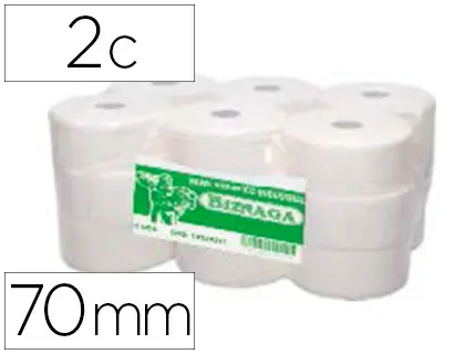 Imagen Papel higienico jumbo 2/c celulosa blanca mandril 70 mm para dispensador kf16756