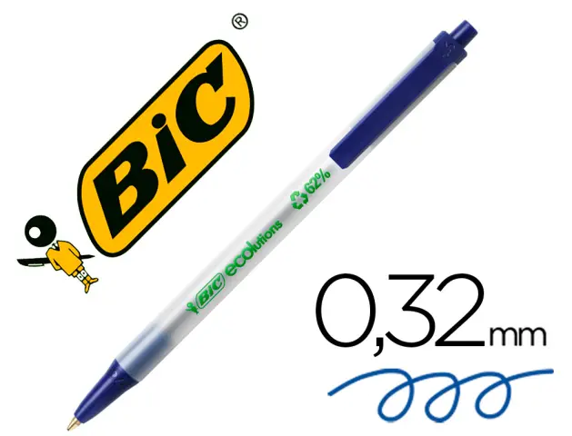 Imagen Boligrafo bic ecolutions clic stic azul