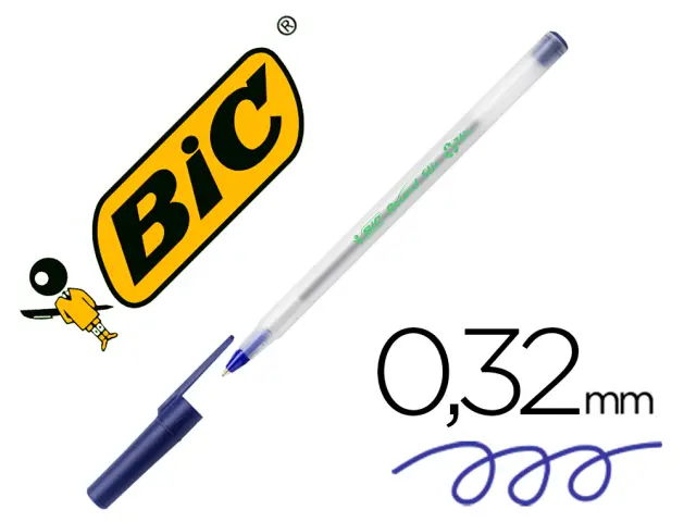 Imagen Boligrafo bic ecolutions round stic azul