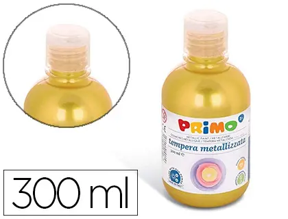 Imagen Tempera liquida primo escolar 300 ml amarillo metalizado