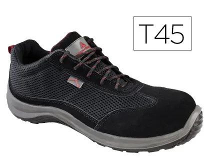 Imagen Zapatos de seguridad deltaplus asti piel de serraje afelpado suela de composite negro talla 45