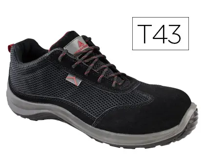 Imagen Zapatos de seguridad deltaplus asti piel de serraje afelpado suela de composite negro talla 43