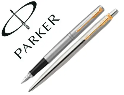 Imagen Juego parker duo jotter acero gt boligrafo + pluma