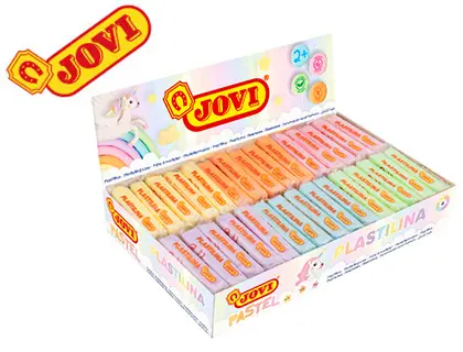 Imagen Plastilina jovi 70 surtida tamao pequeo 50 g colores pastel caja de 30 unidades