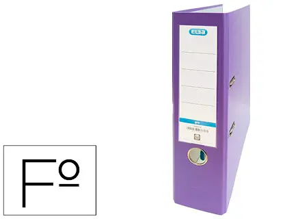 Imagen Archivador de palanca elba carton forrado pvc con rado top folio lomo 80 mm violeta