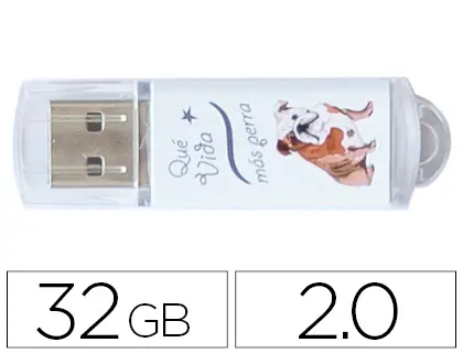 Imagen Memoria usb techonetech flash drive 32 gb 2.0 que vida mas perra