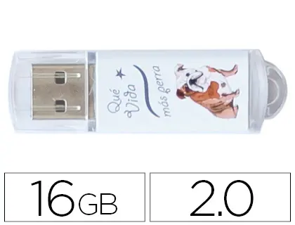 Imagen Memoria usb techonetech flash drive 16 gb 2.0 que vida mas perra