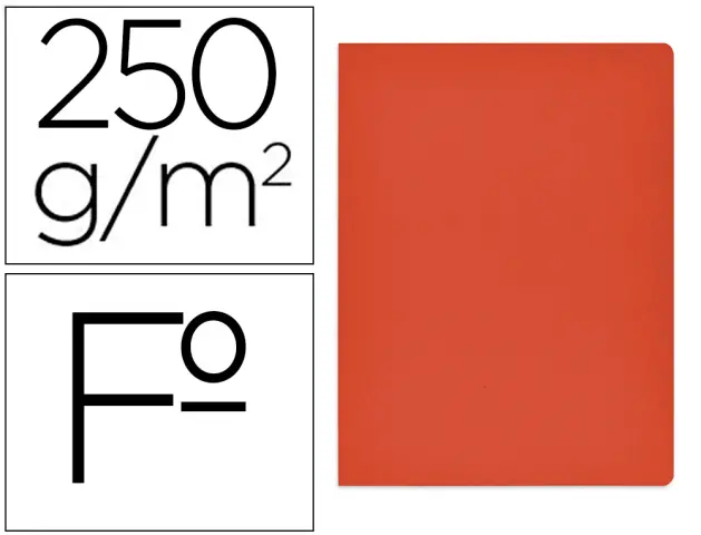 Imagen Subcarpeta cartulina gio simple intenso folio rojo 250g/m2