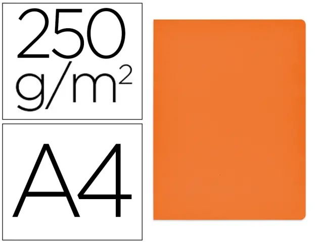 Imagen Subcarpeta cartulina gio simple intenso din a4 naranja 250g/m2
