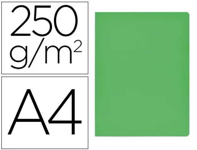 Imagen Subcarpeta cartulina gio simple intenso din a4 verde 250g/m2