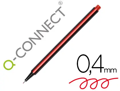Imagen Rotulador q-connect punta de fibra fine rojo 0.4 mm