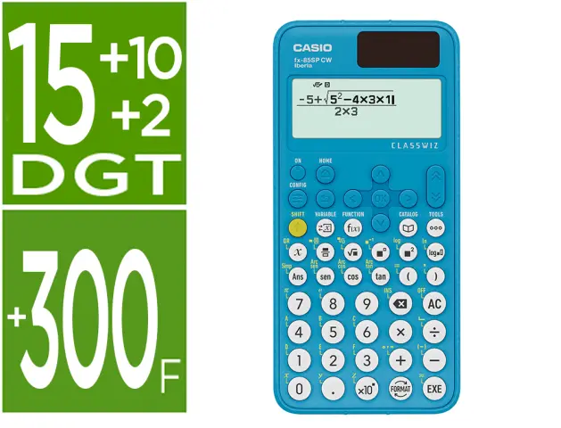 Imagen Calculadora casio fx-85spx ii classwiz cientifica 293 funciones 9 memorias 15+10+2 digitos 16 mb flash rom con