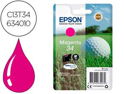 Imagen Ink-jet epson 34 workforce pro wf-3720 / wf-3720dwf / wf-3725dwf magenta 300 paginas