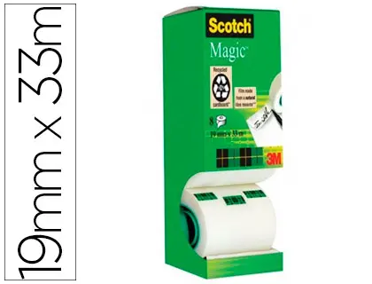 Imagen Cinta adhesiva scotch magic 33x19 mm pack de 8 unidades