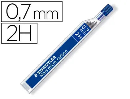 Imagen Minas staedtler mars micro grafito 0,7 mm 2h tubo con 12 unidades