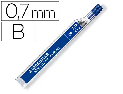 Imagen Minas staedtler mars micro grafito 0,7 mm b tubo con 12 unidades