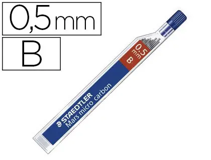 Imagen Minas staedtler mars micro grafito 0,5 mm b tubo con 12 unidades